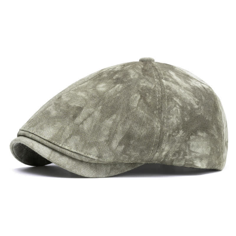 Spring Stylish Tie-dyed Newsboy Cotton Beret Hat - Image 14