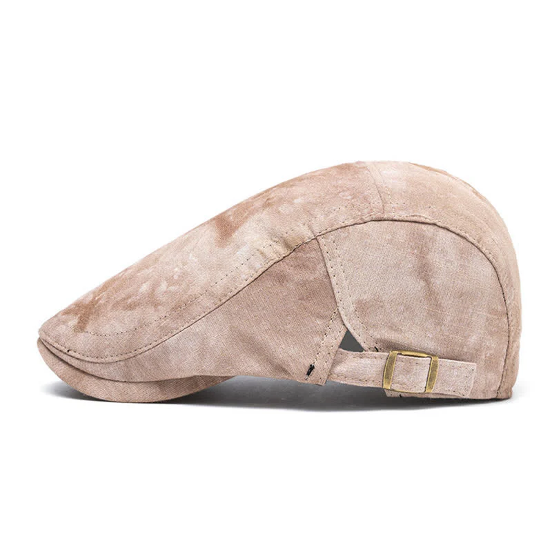 Spring Stylish Tie-dyed Newsboy Cotton Beret Hat - Image 5