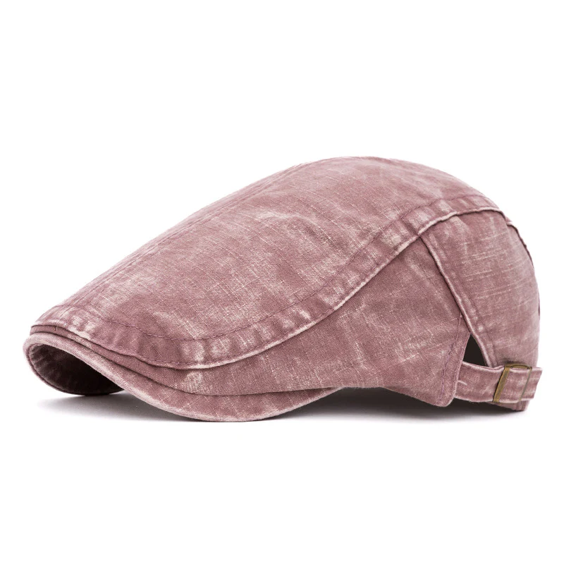 Spring & Summer Washed British Style Pure Cotton Beret - Image 11