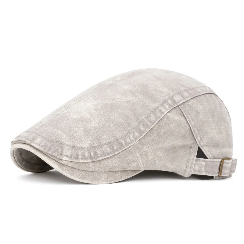 Spring & Summer Washed British Style Pure Cotton Beret - Image 14