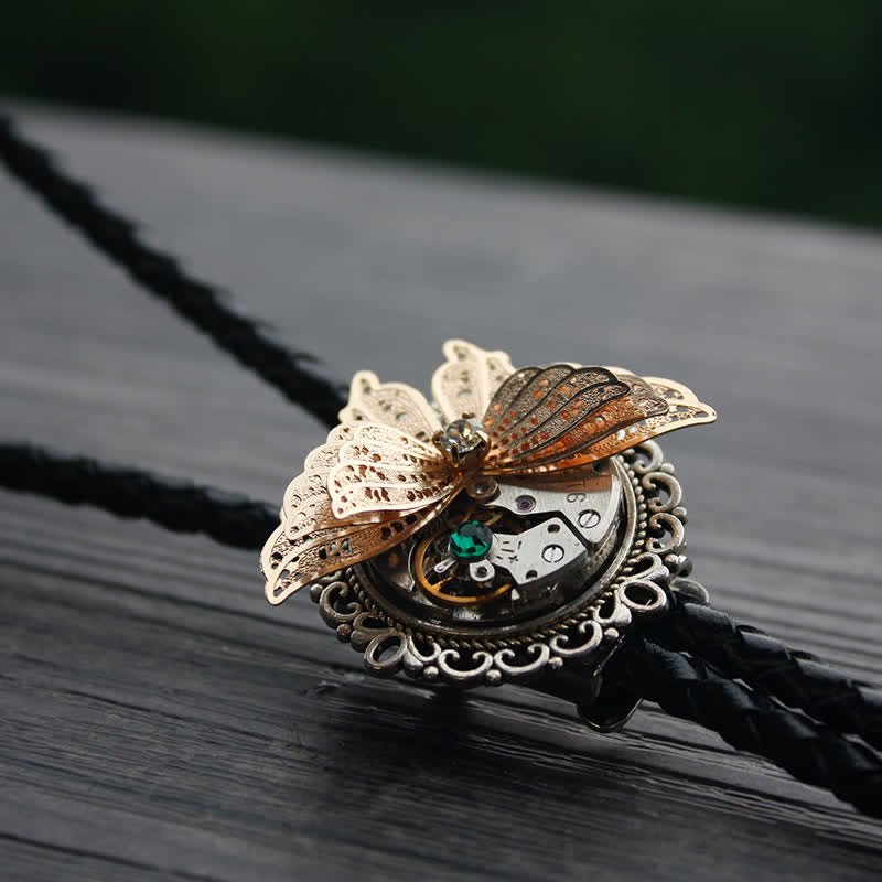 Steampunk 3D Butterfly Pendant Bolo Tie - Image 10