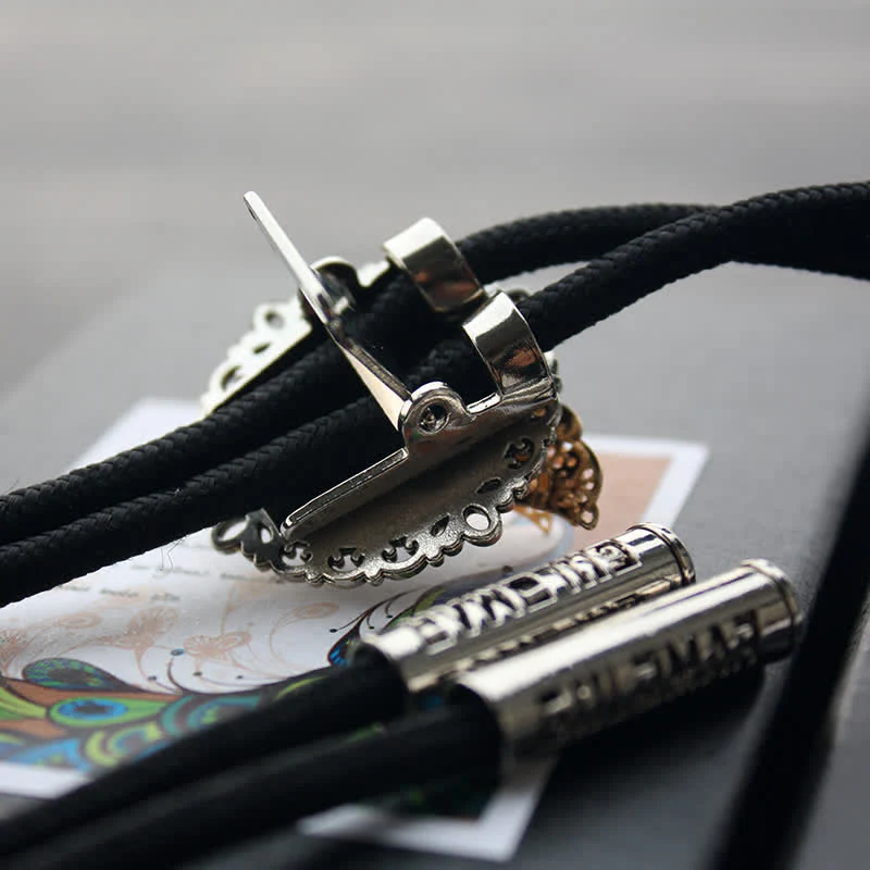 Steampunk 3D Butterfly Pendant Bolo Tie - Image 5