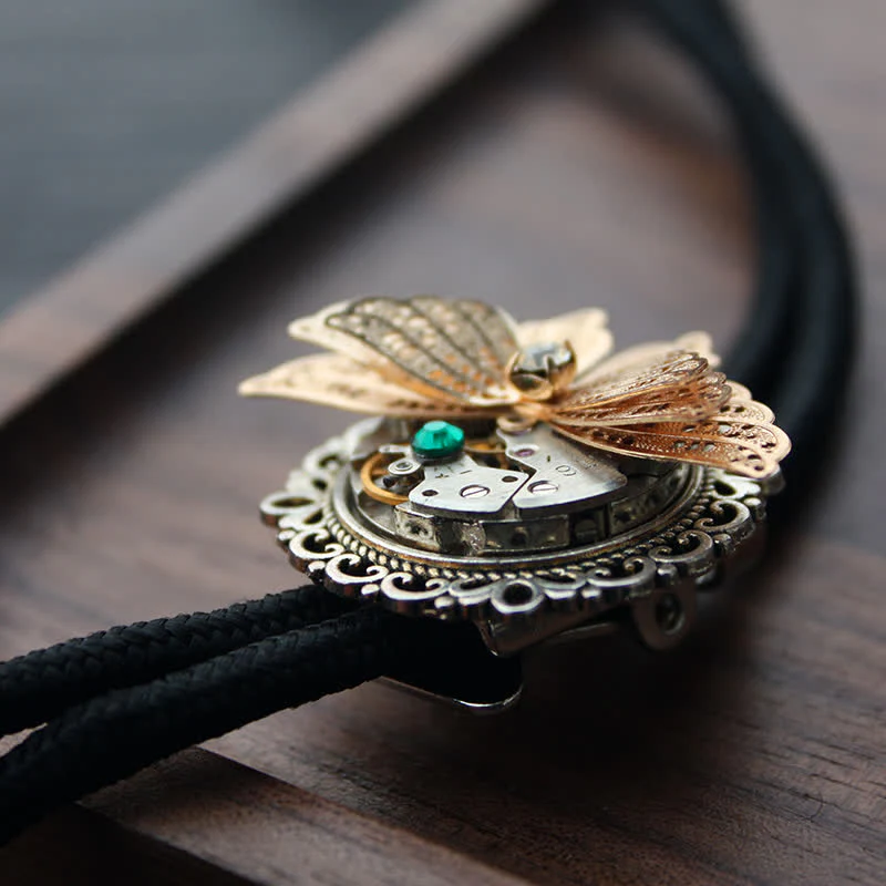 Steampunk 3D Butterfly Pendant Bolo Tie - Image 9