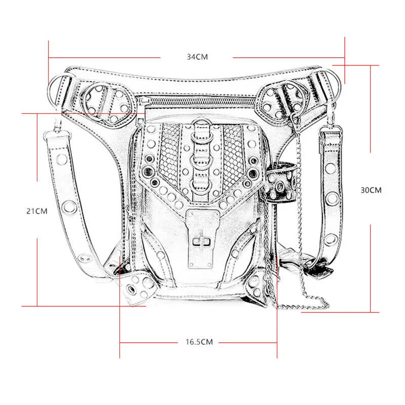 Steampunk Fanny Pack Thigh Holster Shoulder Waist Leg Bag - Image 5