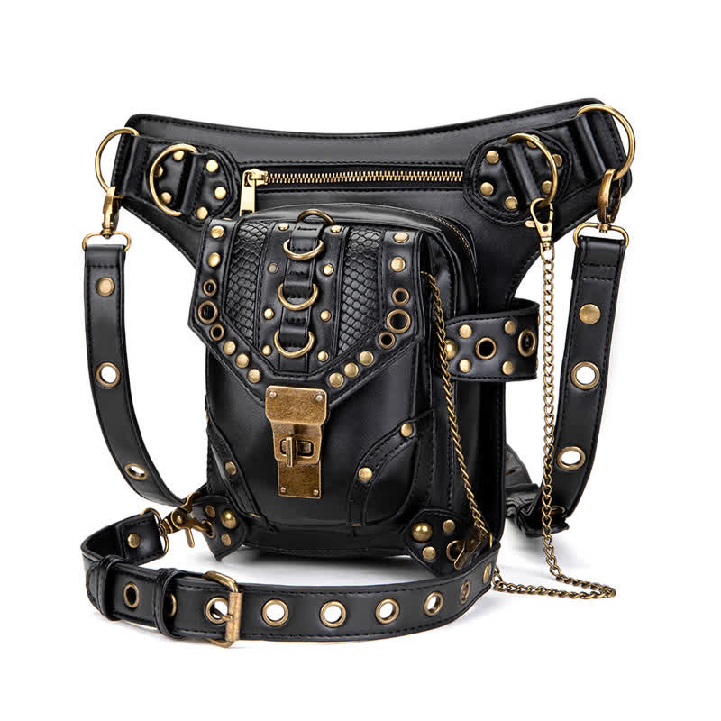 Steampunk Fanny Pack Thigh Holster Shoulder Waist Leg Bag - Image 9