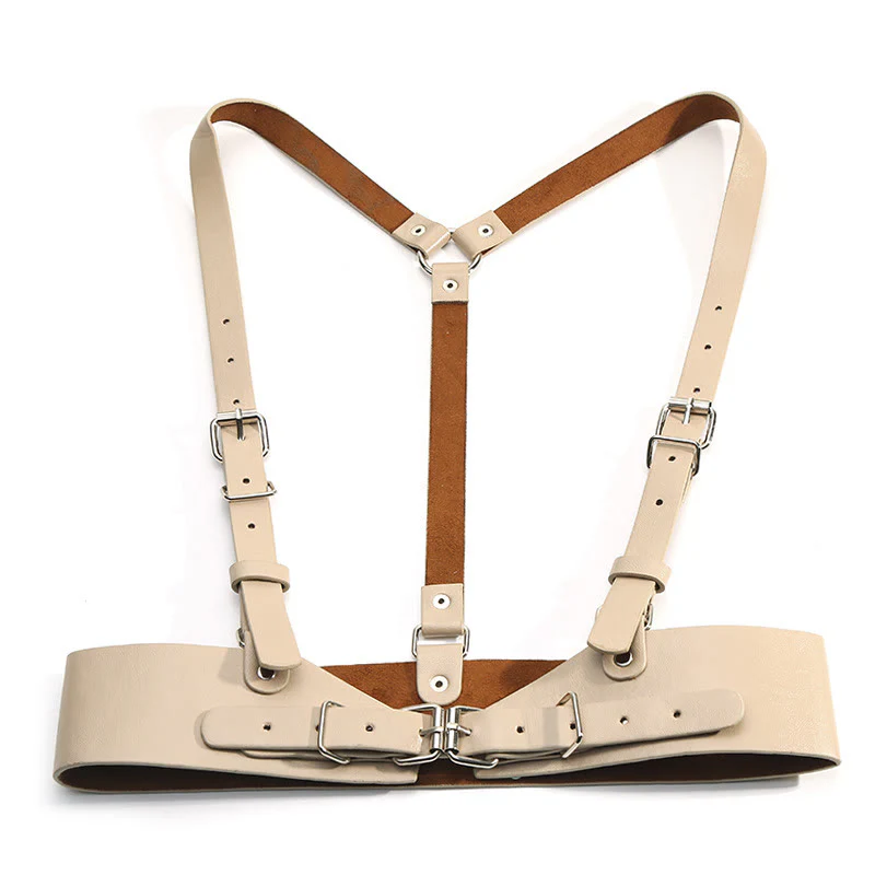 Steampunk Leather Waistband Adjustable Strap Corset Belt - Image 12