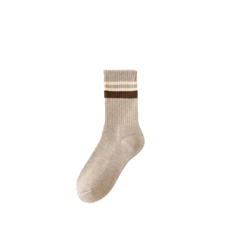 Classic Stripe Thicken Crew Socks - Image 4