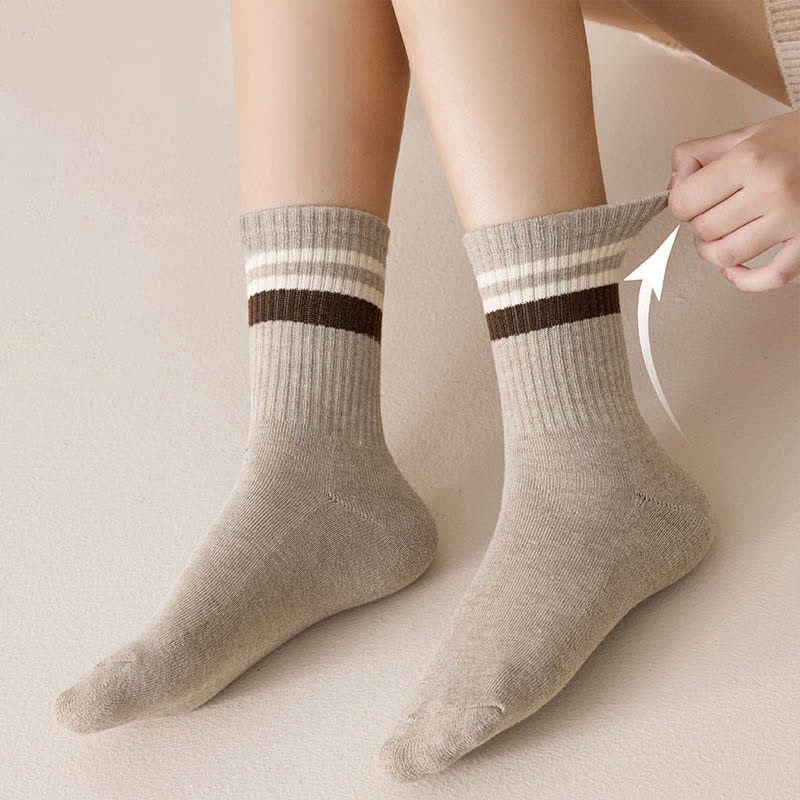 Classic Stripe Thicken Crew Socks - Image 5