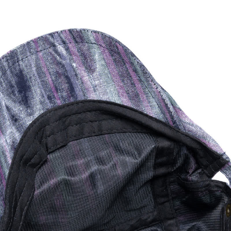Striped Tie-dyed Graffiti Street Party Newsboy Beret Hat - Image 9