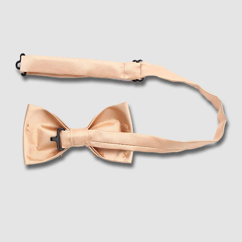 Styilsh Gilded Accent Wedding Bow Tie - Image 4