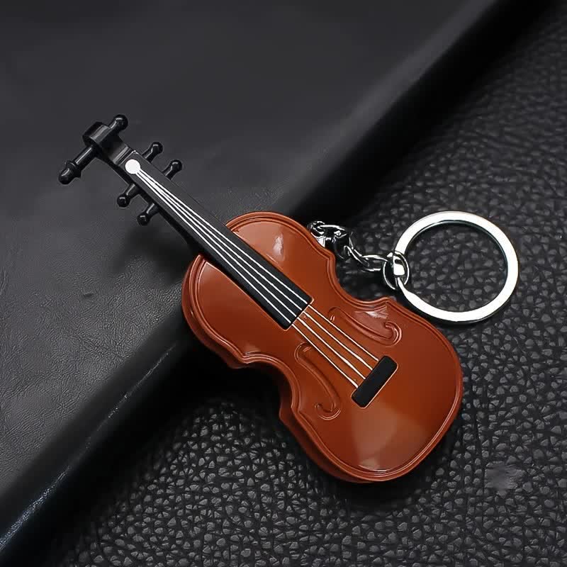 Styling Cute Violin Butane Lighter Keychain - Image 4