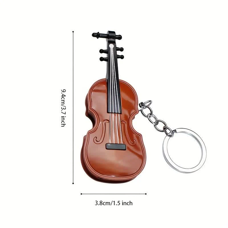 Styling Cute Violin Butane Lighter Keychain - Image 8