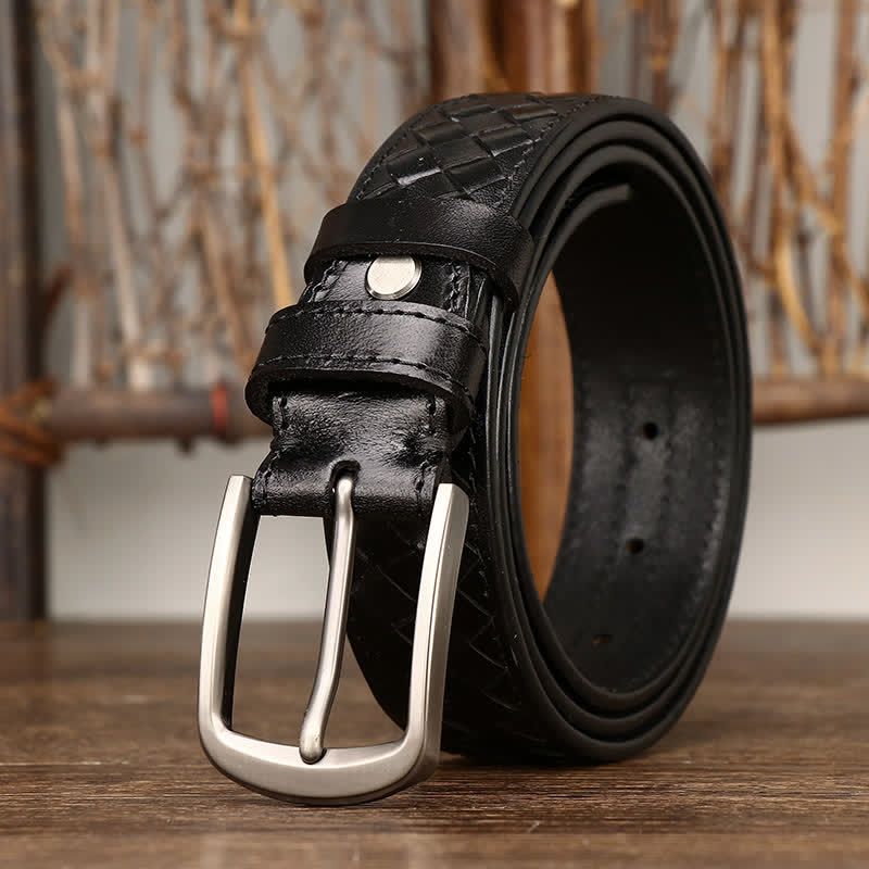 Stylish Braided Copper Buckle Cowskin Leather Belt - Image 8