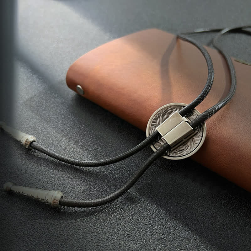 Stylish Five-Pointed Star Blue Glaze Bolo Tie - Image 5