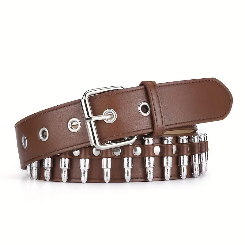 Stylish Punk Bullets Rivet Decor Leather Belt - Image 12