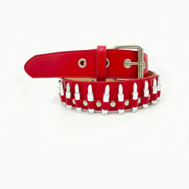 Stylish Punk Bullets Rivet Decor Leather Belt - Image 14