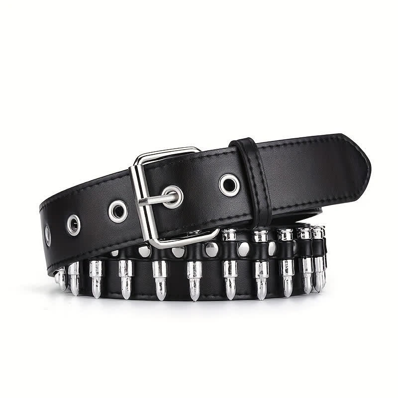 Stylish Punk Bullets Rivet Decor Leather Belt - Image 9