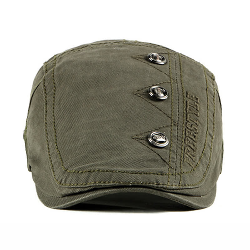 Stylish Punk Rivet Decors Flat Beret Hat - Image 16