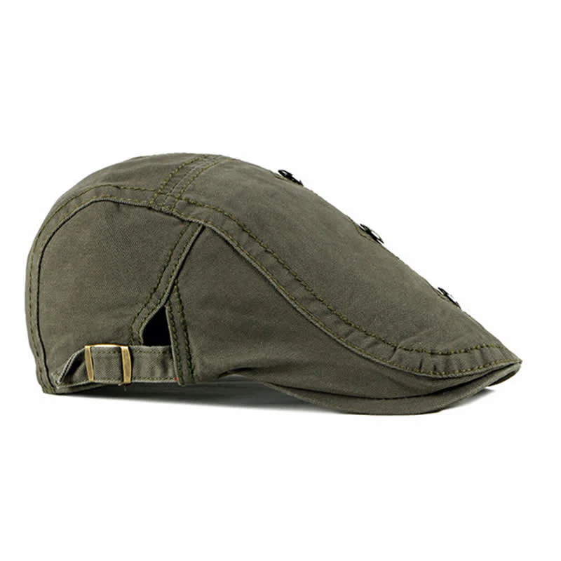 Stylish Punk Rivet Decors Flat Beret Hat - Image 17
