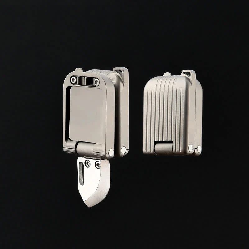 Suitcase Shape Unboxing EDC-Tool Hidden Knife Keychain - Image 8