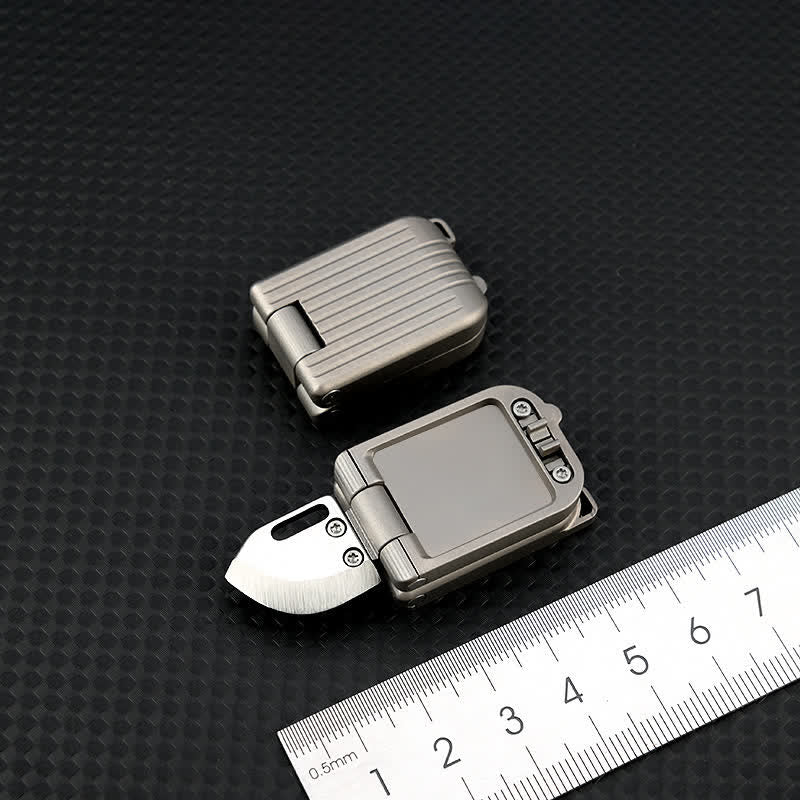 Suitcase Shape Unboxing EDC-Tool Hidden Knife Keychain - Image 9