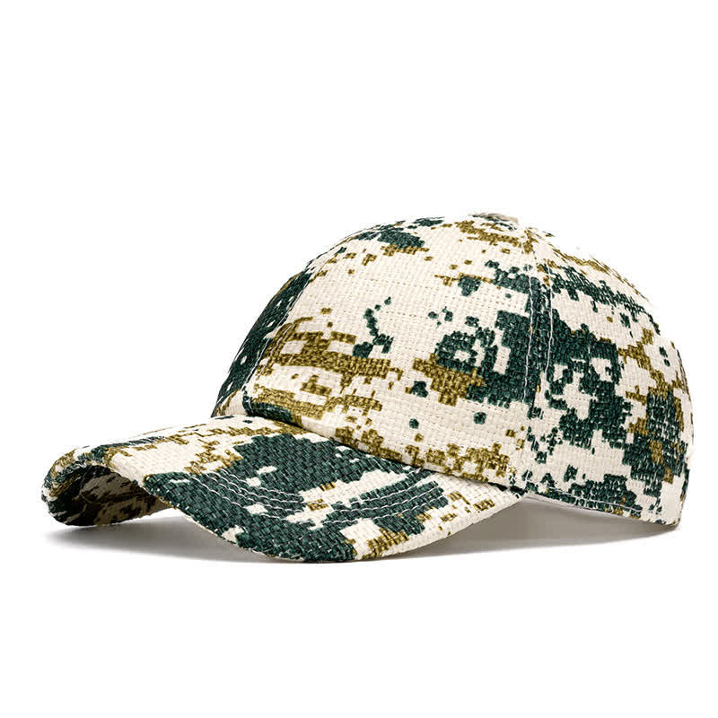 Summer Cool Natural Hue Straw Woven Baseball Cap - Image 12