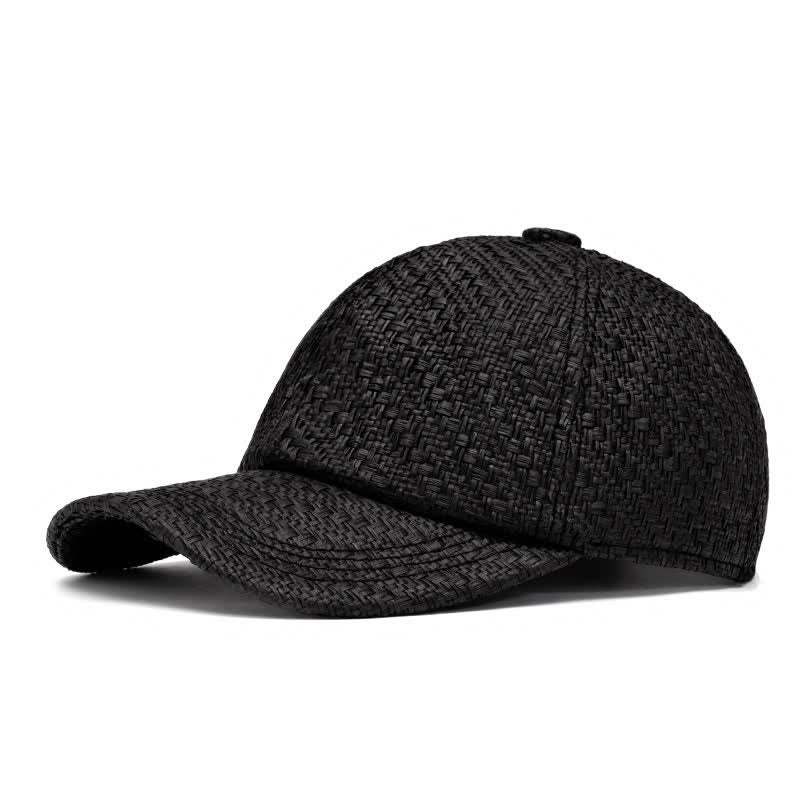 Summer Cool Natural Hue Straw Woven Baseball Cap - Image 9