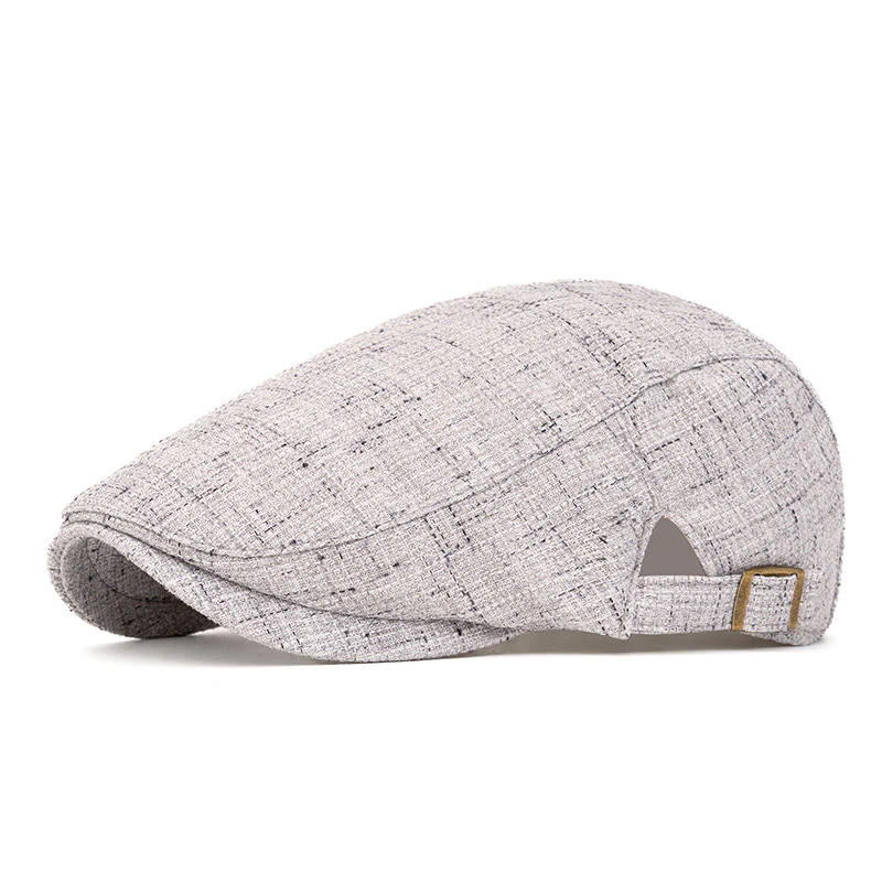 Summer Retro Woven Texture Adjustable Beret Hat