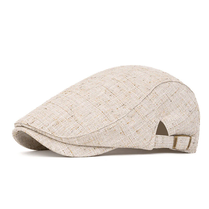 Summer Retro Woven Texture Adjustable Beret Hat - Image 10