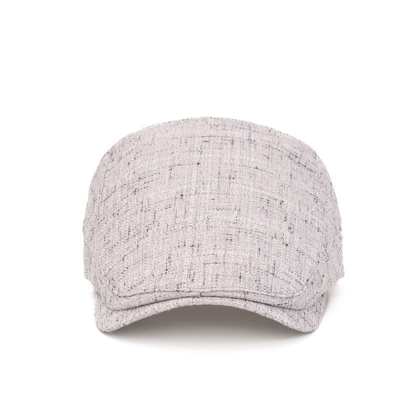 Summer Retro Woven Texture Adjustable Beret Hat - Image 2