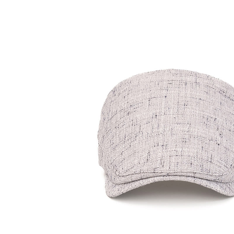 Summer Retro Woven Texture Adjustable Beret Hat - Image 4
