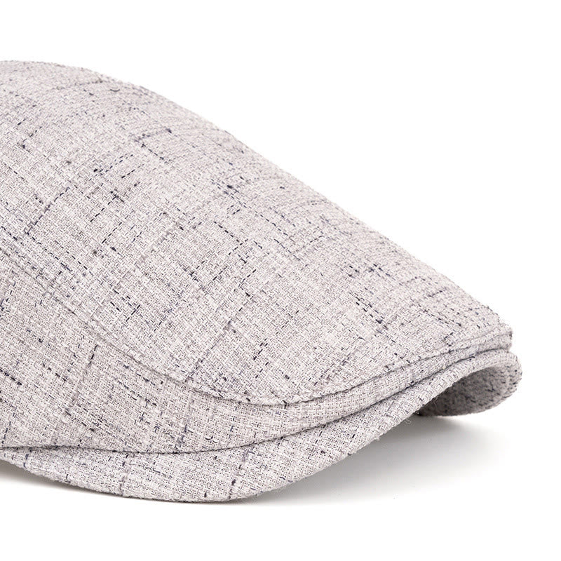 Summer Retro Woven Texture Adjustable Beret Hat - Image 6