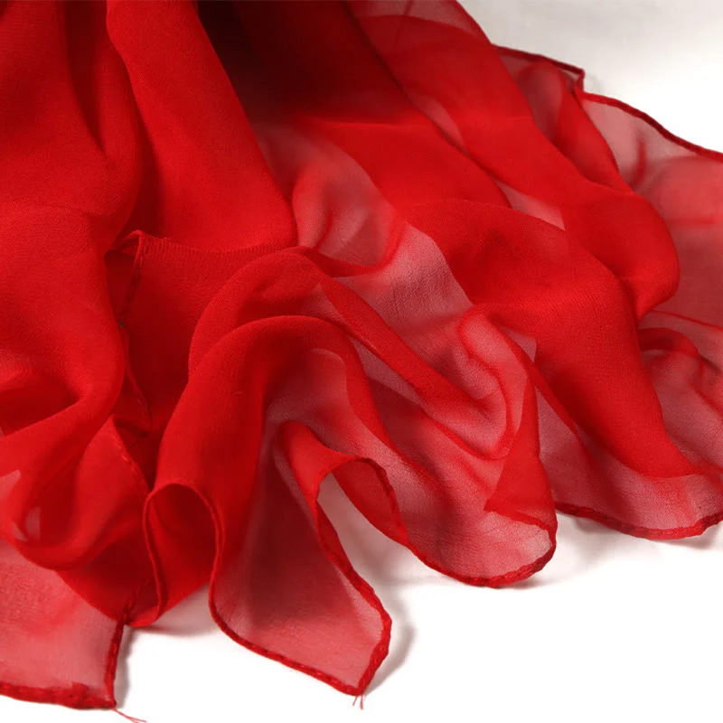 Summer Solid Color Sunscreen Thin Chiffon Scarf - Image 13