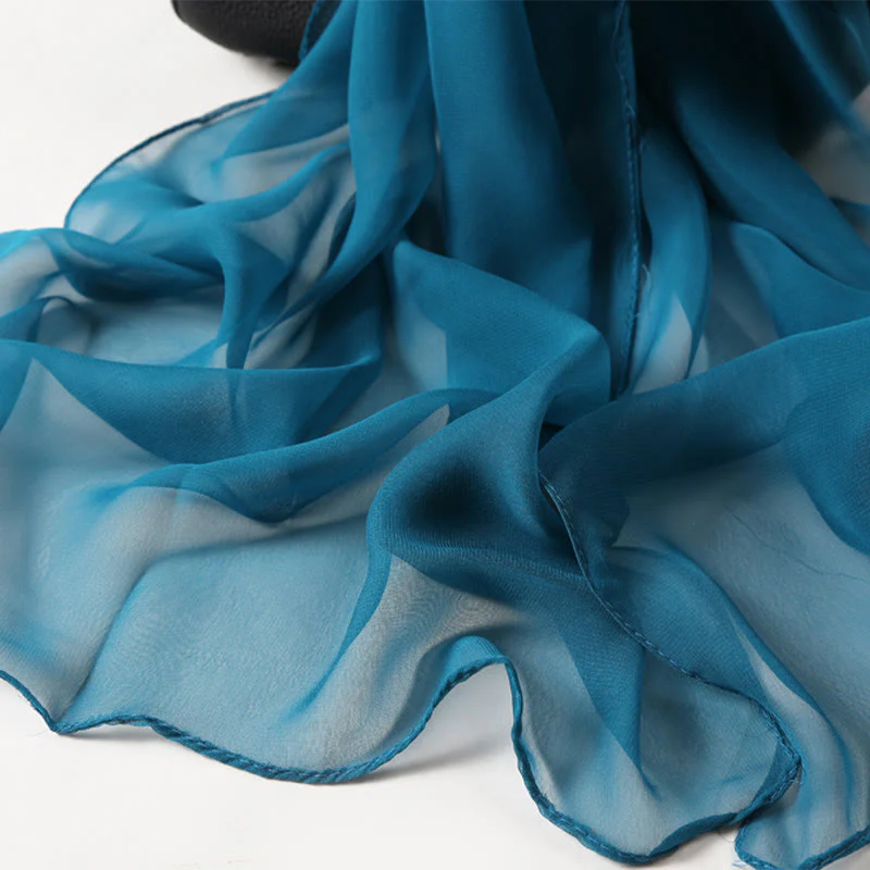 Summer Solid Color Sunscreen Thin Chiffon Scarf - Image 2
