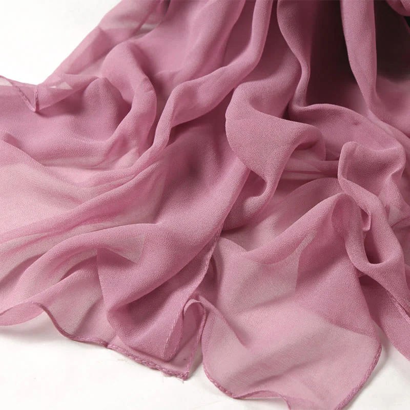 Summer Solid Color Sunscreen Thin Chiffon Scarf - Image 20