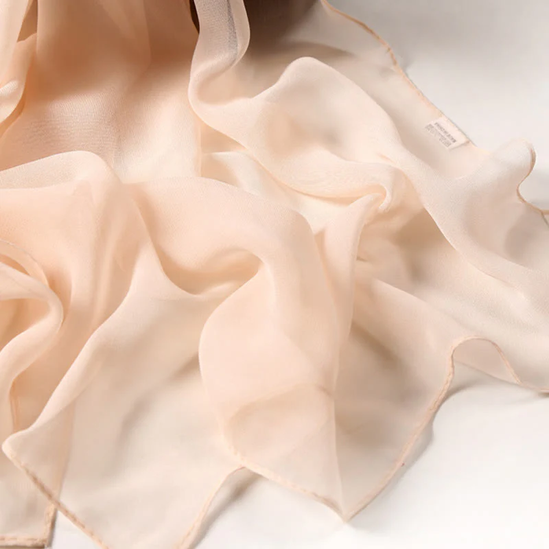 Summer Solid Color Sunscreen Thin Chiffon Scarf - Image 23