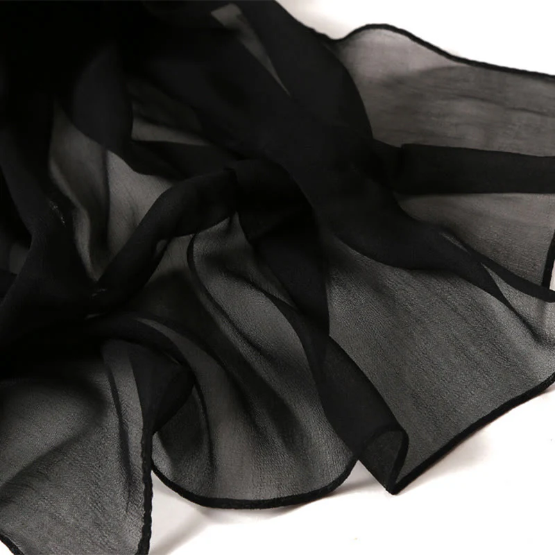 Summer Solid Color Sunscreen Thin Chiffon Scarf - Image 27