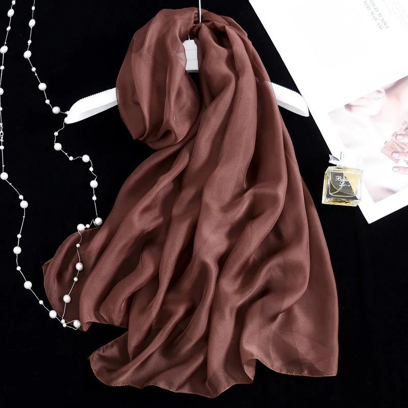 Summer Solid Color Sunscreen Thin Chiffon Scarf - Image 30