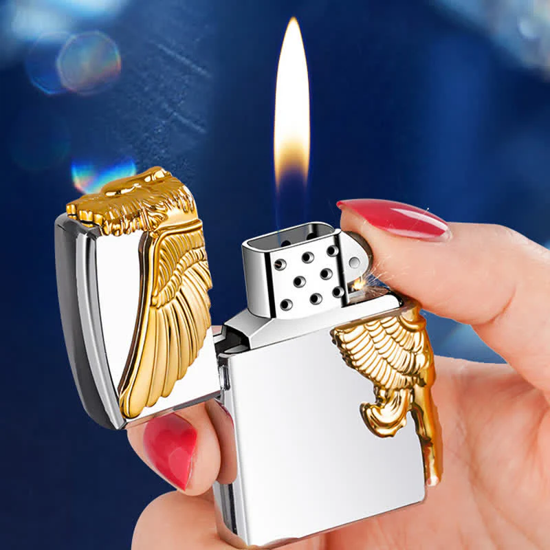 Three Sides 3D Relief Pegasus Refillable Butane Lighter - Image 5