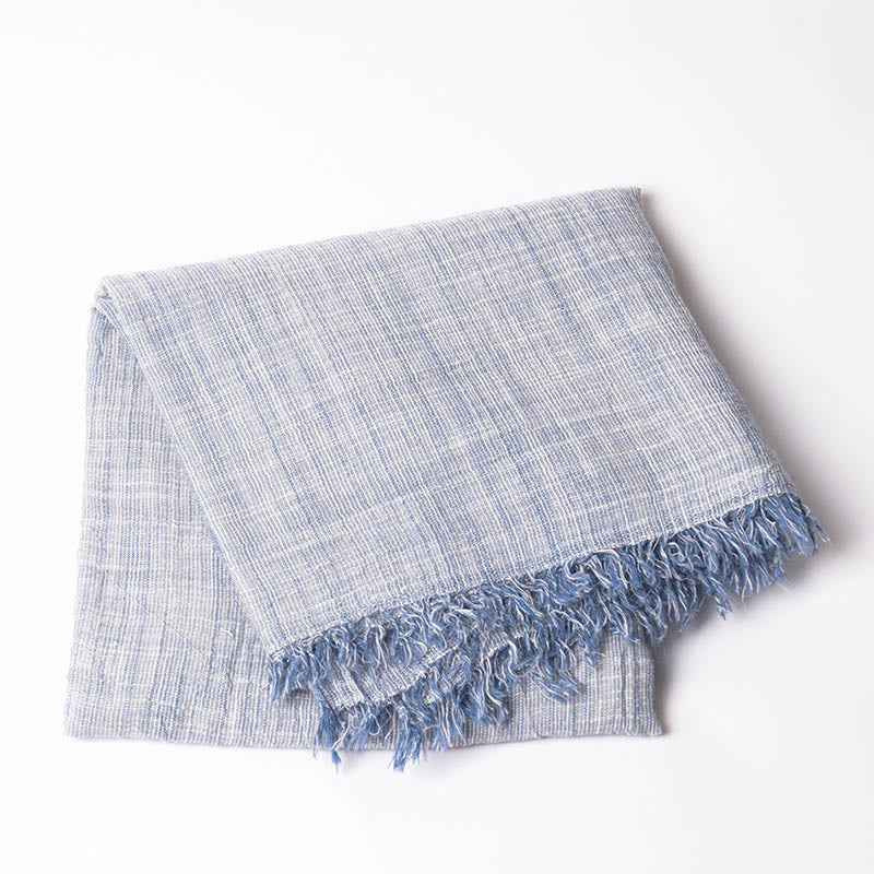 Three-Tone Color Matching Wrinkles Summer Thin Scarf - Image 18