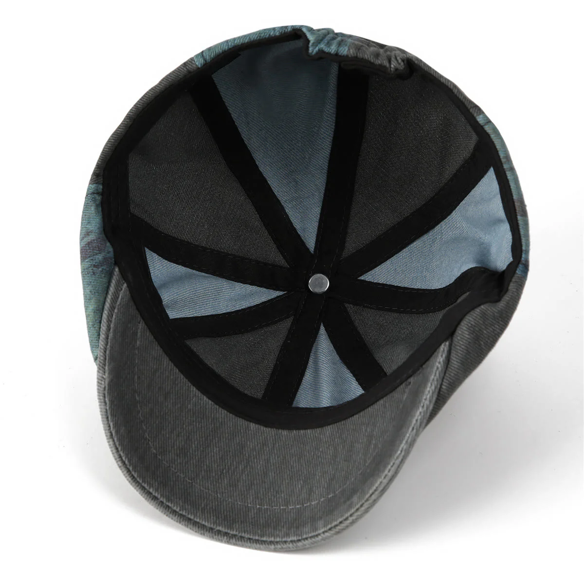 Tie-Dye Patchwork Distressed Vintage Artist Beret Hat - Image 4