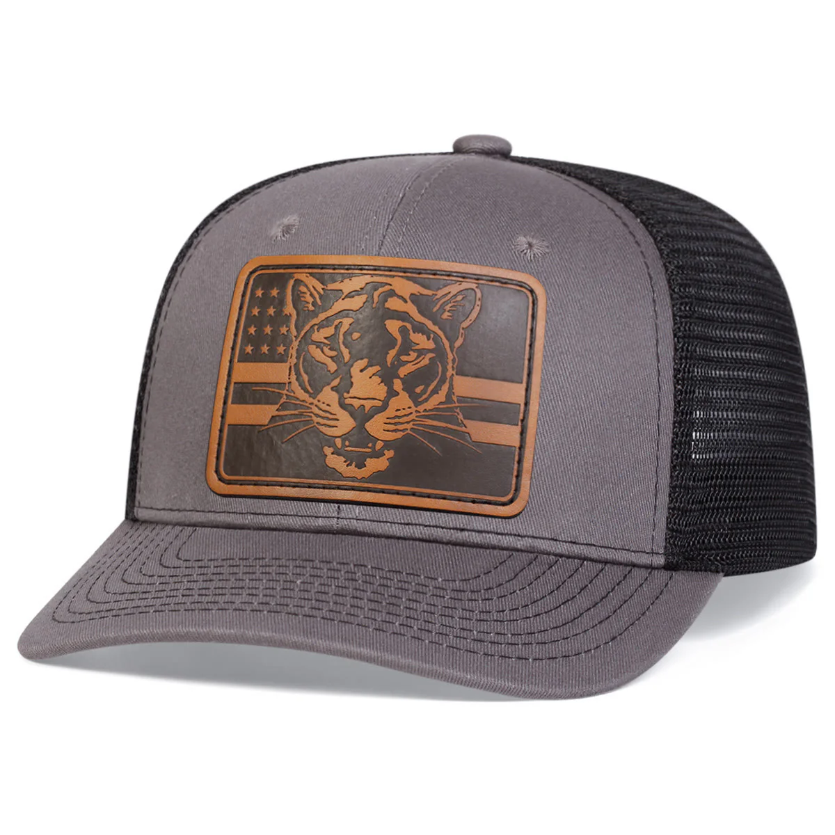 Tiger's Head Flag Adjustable Outdoor Trucker Hat - Image 4