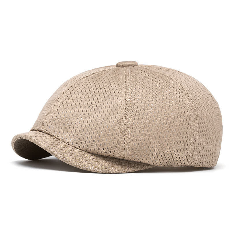 Timeless Solid Color Breathable Mesh Summer Beret Hat