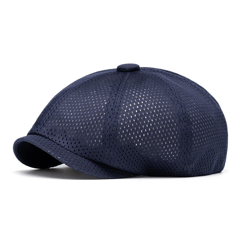 Timeless Solid Color Breathable Mesh Summer Beret Hat - Image 10
