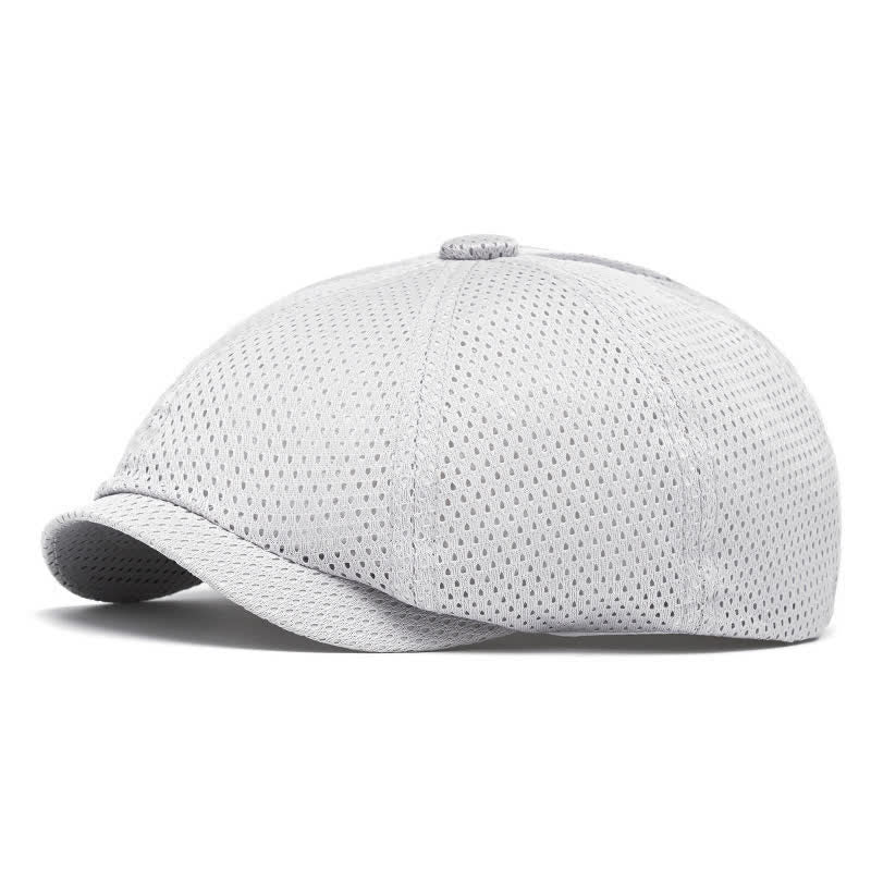 Timeless Solid Color Breathable Mesh Summer Beret Hat - Image 13