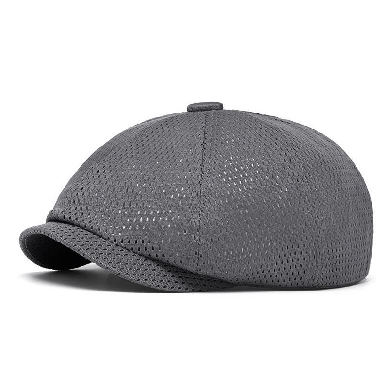 Timeless Solid Color Breathable Mesh Summer Beret Hat - Image 14