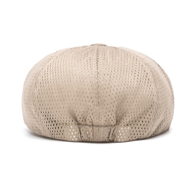 Timeless Solid Color Breathable Mesh Summer Beret Hat - Image 7