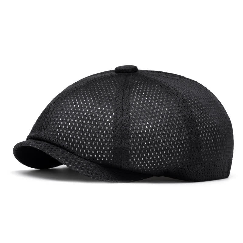Timeless Solid Color Breathable Mesh Summer Beret Hat - Image 9