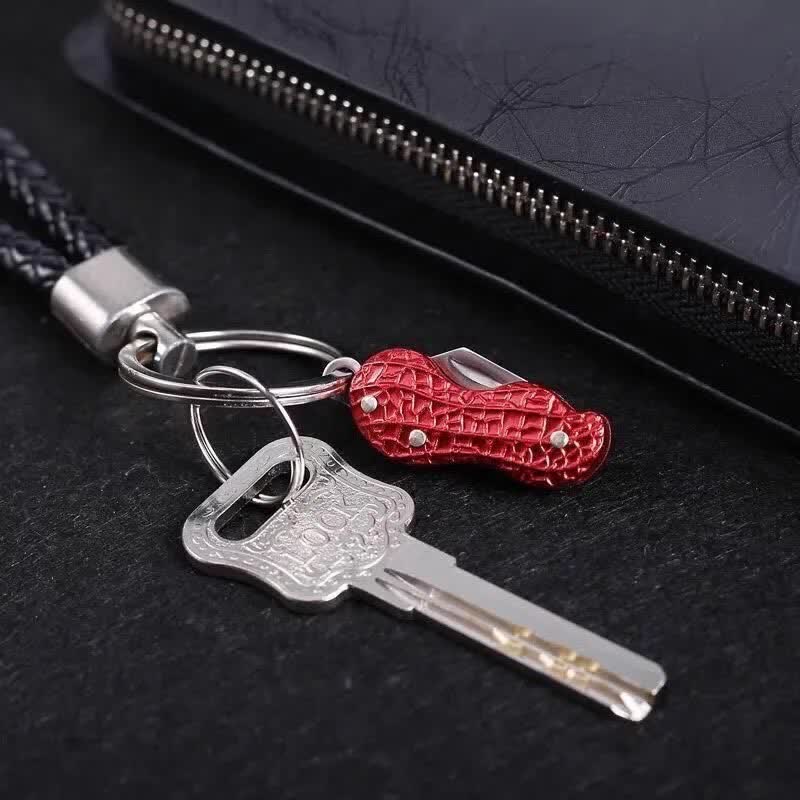 Tiny Cute Peanut Pocket Knife Keychain - Image 7