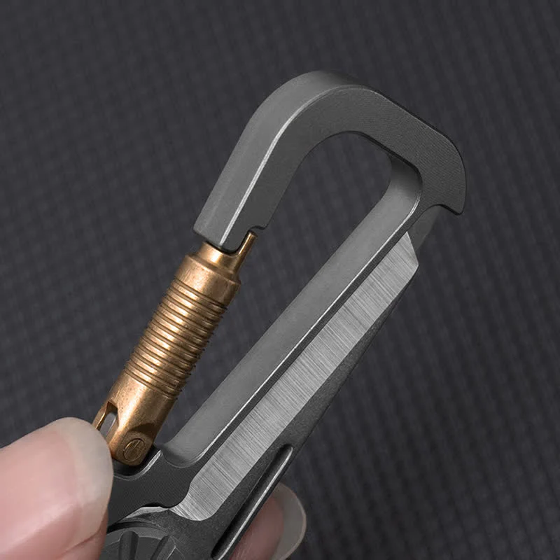 Titanium Alloy Folding Knife Climbing Keychain - Image 3